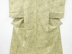 リサイクル　未使用品　草花模様織出し西陣お召単衣単衣